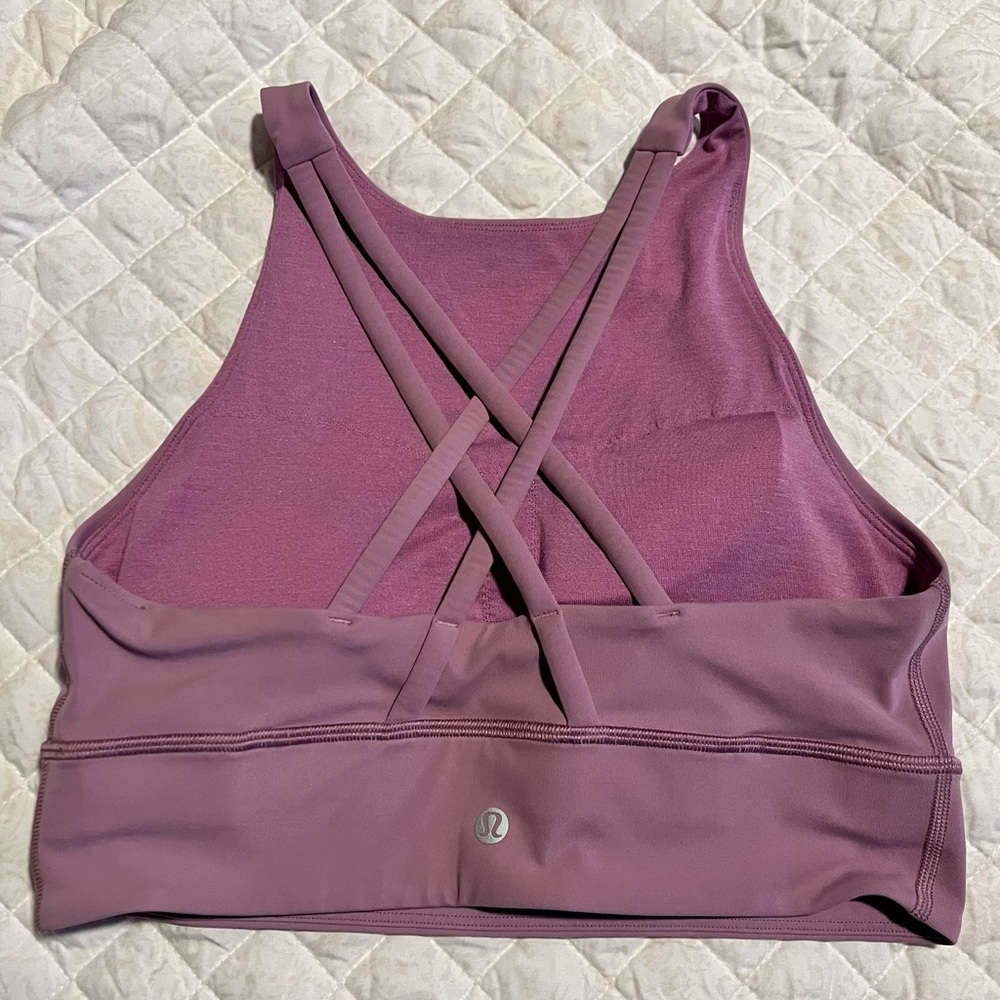 Purple High-Neck Lululemon Sports Bra - Picture 2 of 3